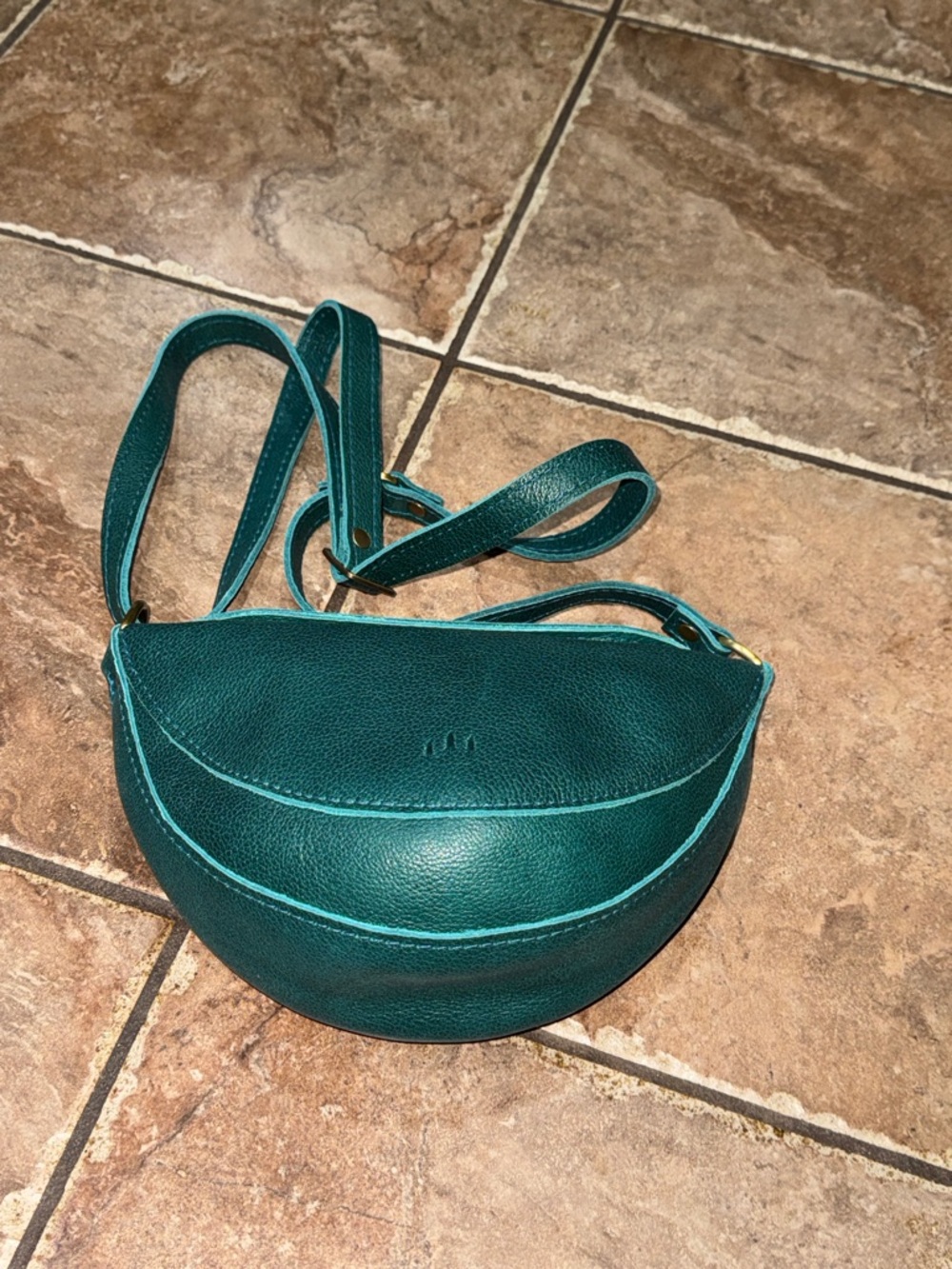 Portland Leather Goods Koala Sling Crossbody Small Seaglass Color Beautiful - Picture 2 of 13